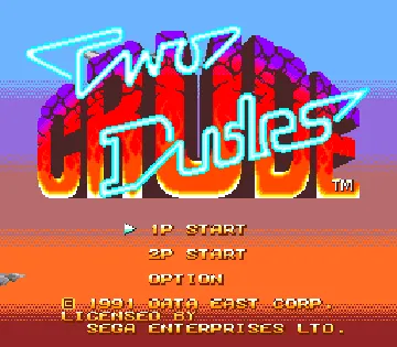 Two Crude Dudes (Europe) screen shot title